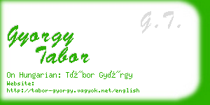 gyorgy tabor business card